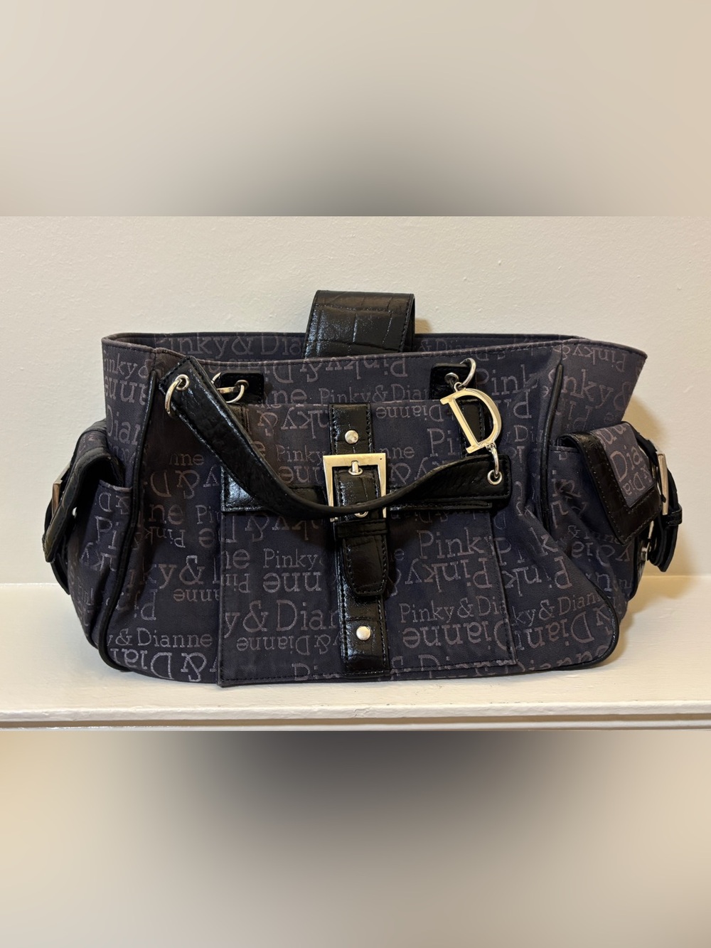 Pinky&Dianne Canvas Leather Handbag